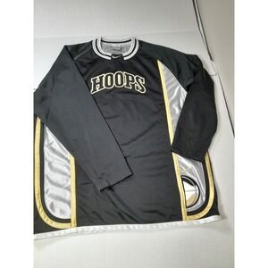 VTG Y2K Nike Basketball Hoops Shooting Shirt LONG SLEEVE Black Gold  Youth XL